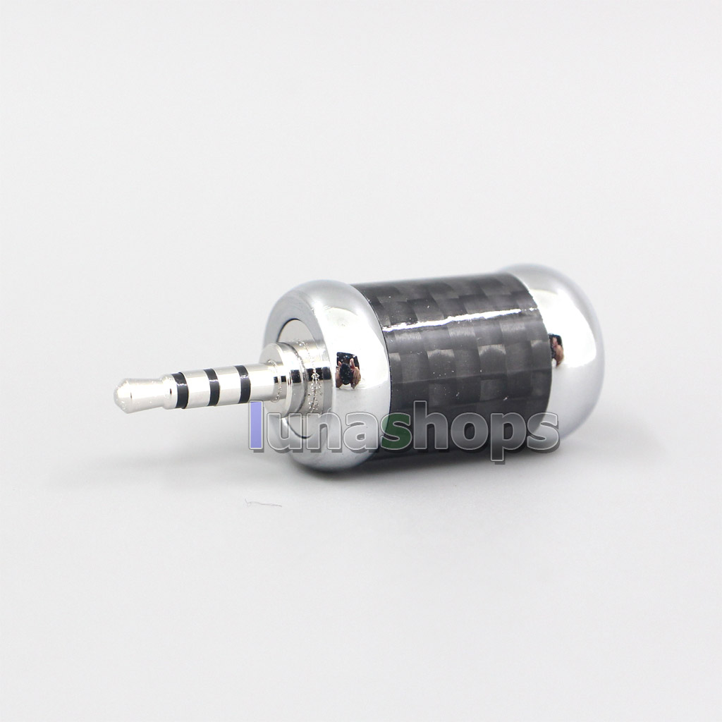 High Quality Stainless Steel Gold/Rhodium Plated 2.5mm TRRS Balanced Male Adapter Plug 7mm Tailed Hole