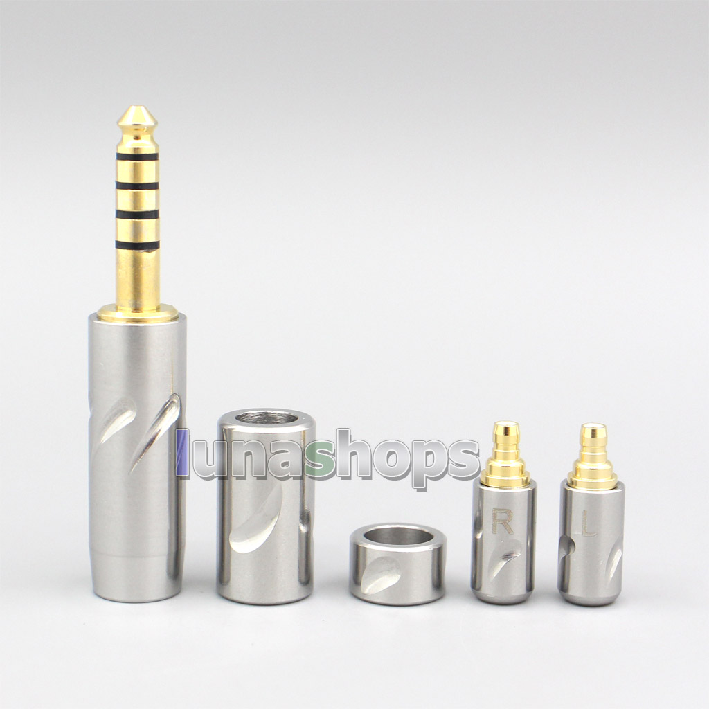 High Quality Stainless Steel 3.5mm 2.5mm 4.4mm + Splitter + Slider +  Acoustune HS 1695Ti 1655CU Pins Kits Male Custom DIY Adapter Plugs