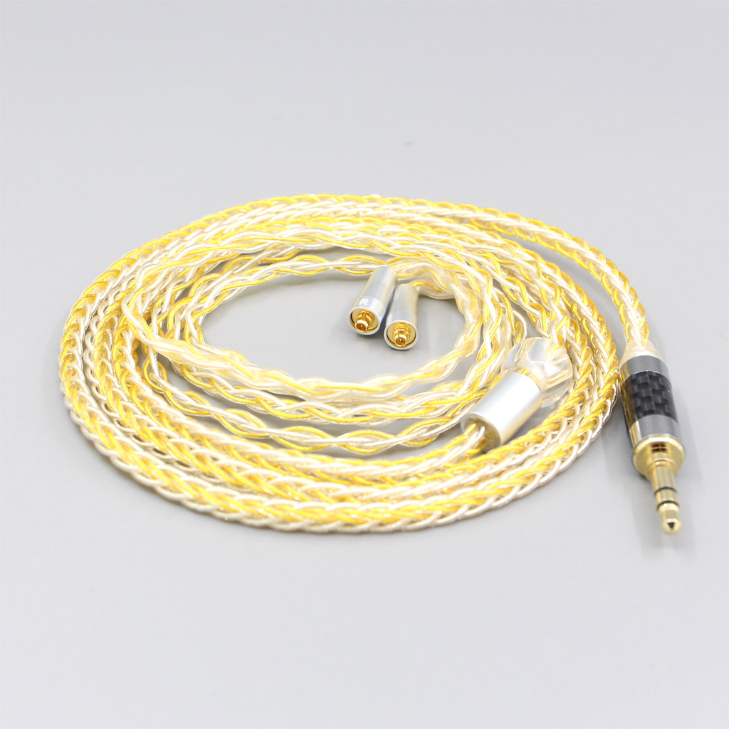8 Core OCC Silver Gold Plated Braided Earphone Cable For Westone W40 W50 W60 UM10 UM20 UM30 UM40 UM50 Pro
