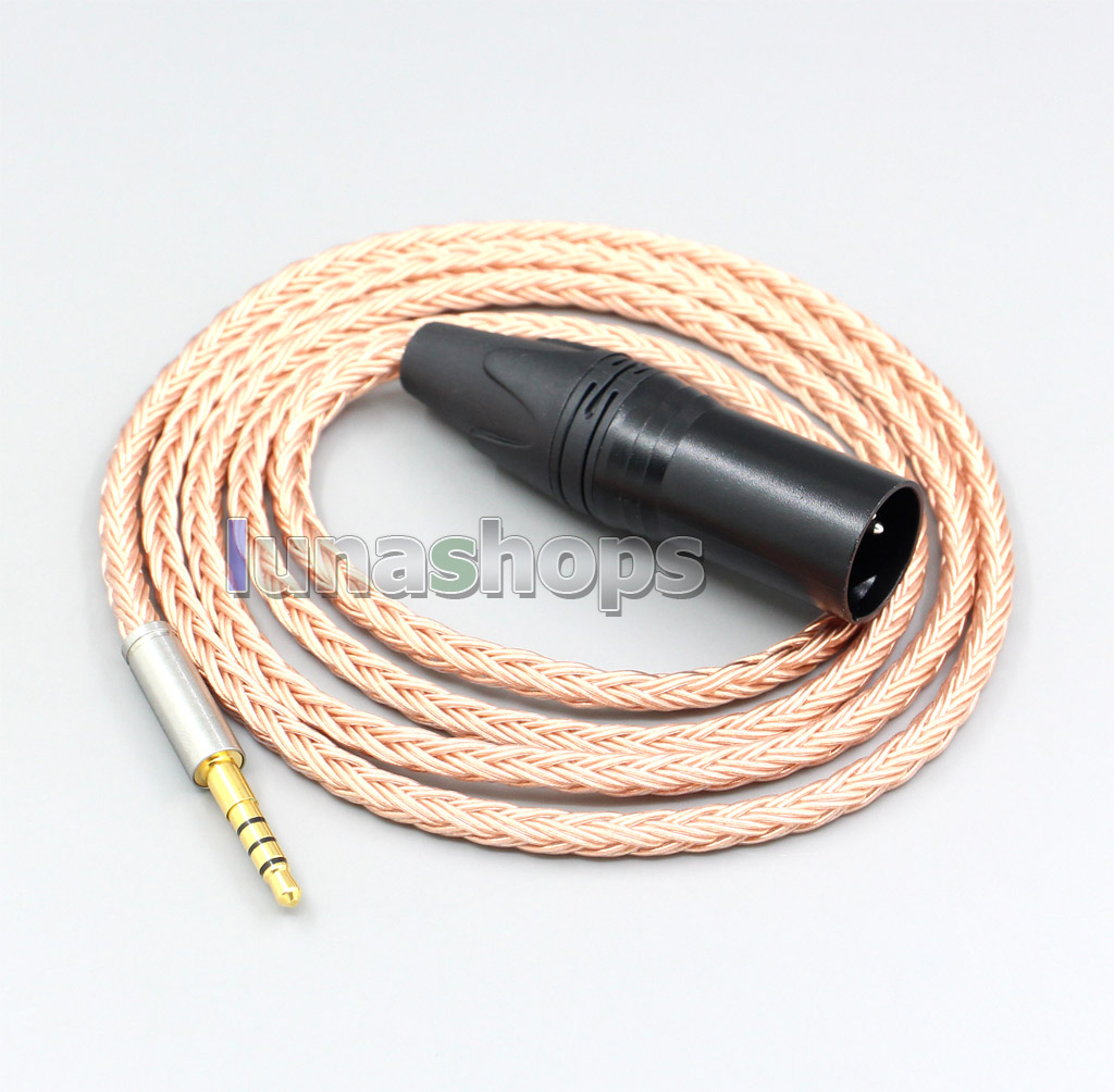 XLR 3 4 Pole 6.5mm 16 Core 99% 7N  OCC Earphone Cable For Denon AH-mm400 AH-mm300 AH-mm200 Beats solo2 solo3 SHP9500