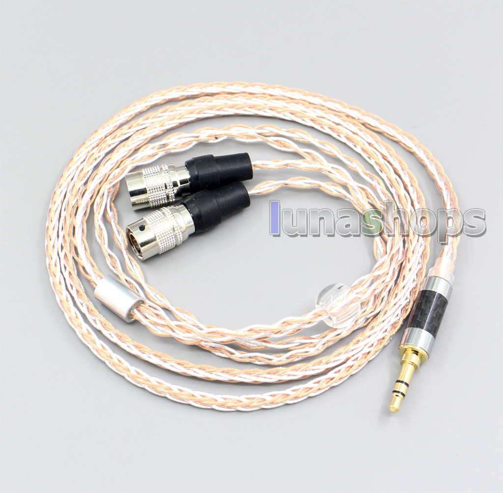 XLR 6.5mm 4.4mm 2.5mm 800 Wires Silver + OCC Headphone Cable For Mr Speakers Alpha Dog Ether C Flow Mad Dog AEON