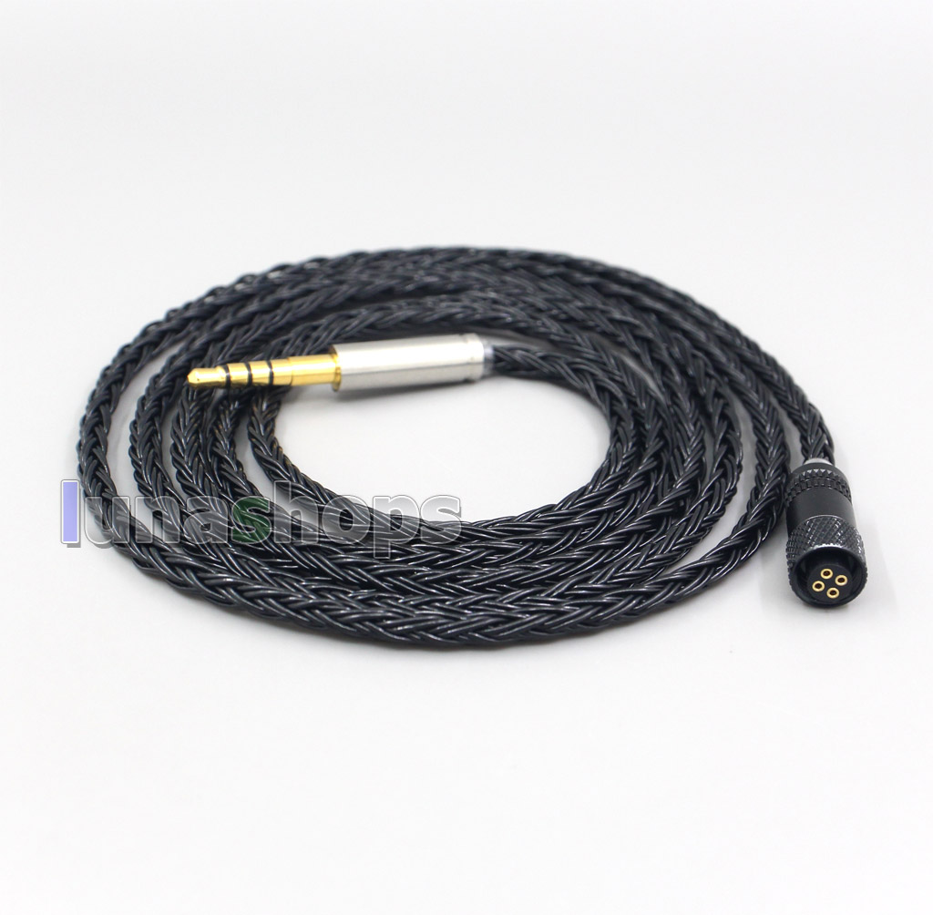 16 Core Black OCC Awesome All In 1 Plug Earphone Cable For Denon AH-mm400 AH-mm300 AH-mm200 Beats solo2 solo3 SHP9500