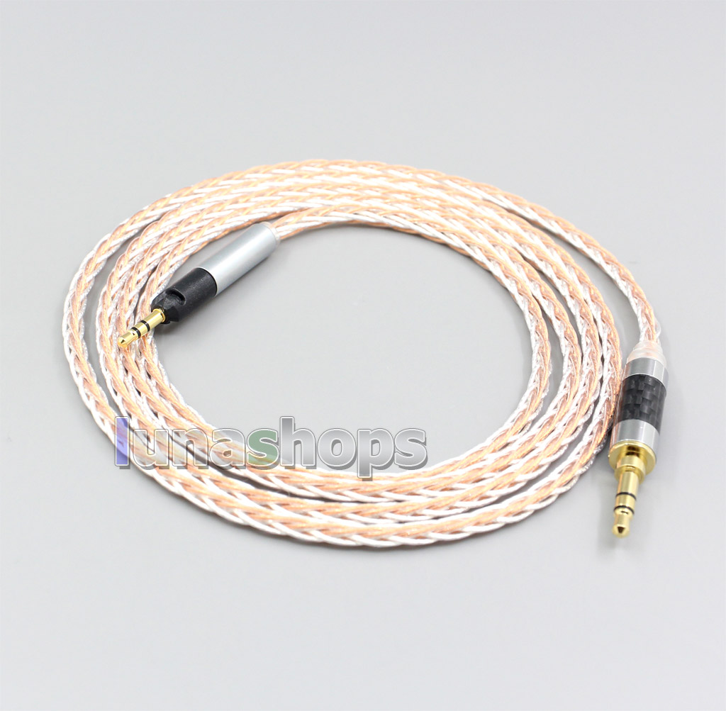 XLR 6.5mm 4.4mm 2.5mm 800 Wires Silver + OCC Headphone Cable For Sennheiser HD598se HD559 hd569 hd579 hd599 hd558 hd518