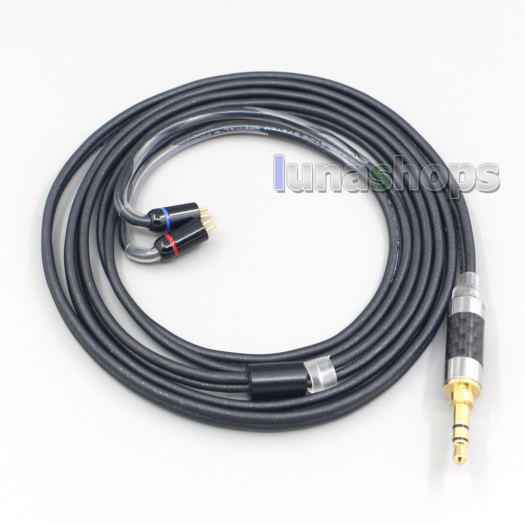 2.5mm 4.4mm Black 99% Pure PCOCC Earphone Cable For 0.78mm Flat Step JH Audio JH16 Pro JH11 Pro 5 6 7 BA Custom