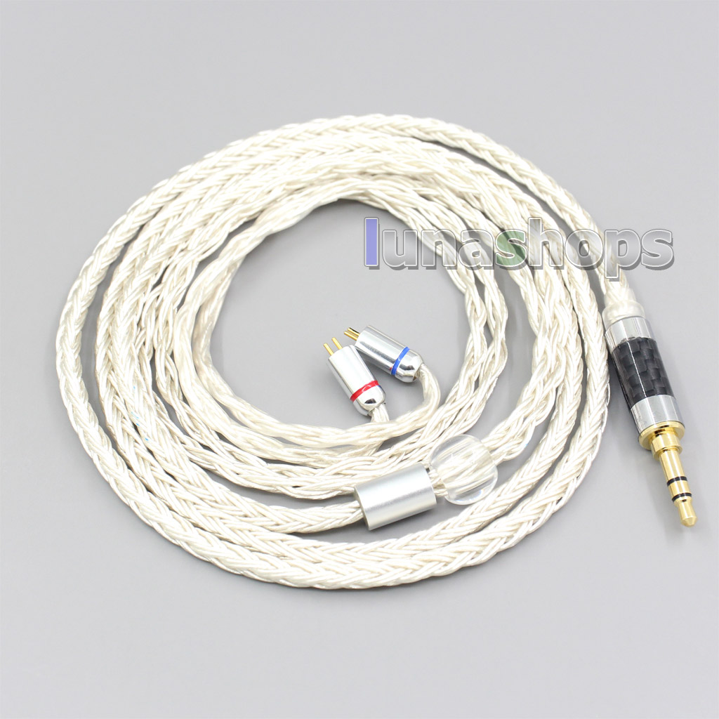 16 Core OCC Silver Plated Earphone Cable For 0.78mm Flat Step JH Audio JH16 Pro JH11 Pro 5 6 7 BA Custom