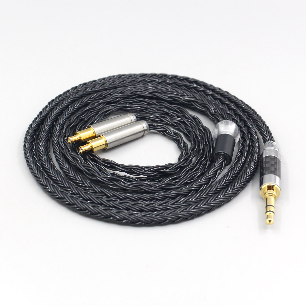 16 Core 7N OCC Black Braided Earphone Cable For Audio Technica ATH-ADX5000 ATH-MSR7b 770H 990H A2DC Headphone