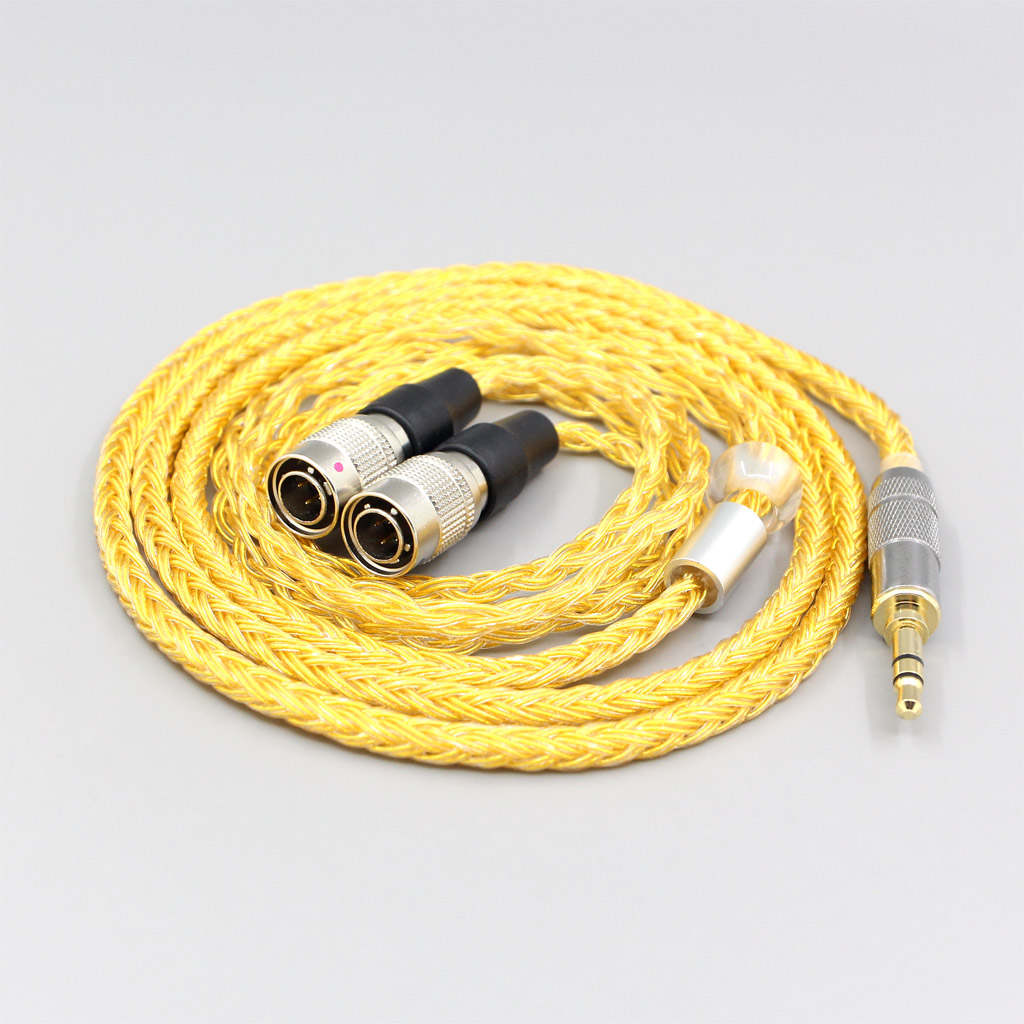 16 Core OCC Gold Plated Braided Earphone Cable For Mr Speakers Alpha Dog Ether C Flow Mad Dog AEON Headphone