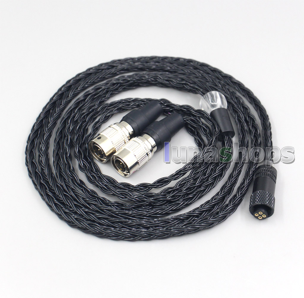 16 Core Black OCC Awesome All In 1 Plug Earphone Cable For Mr Speakers Alpha Dog Ether C Flow Mad Dog AEON