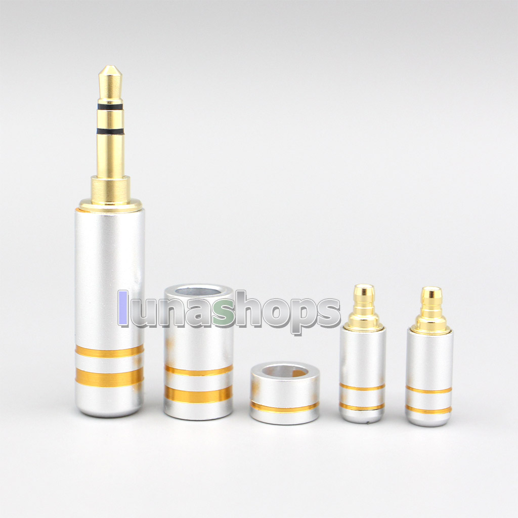High Quality Aluminum Housing 3.5mm 2.5mm 4.4mm + Splitter + Slider + 1655CU Pins Kits Male Custom DIY Adapter Plugs