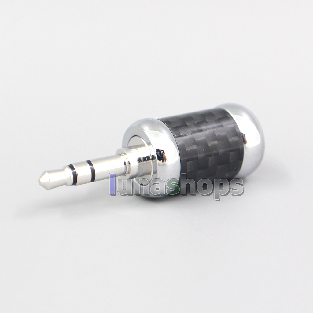 High Quality Stainless Steel Gold/Rhodium Plated 3.5mm Stereo Male Adapter Plug 7mm Tailed Hole