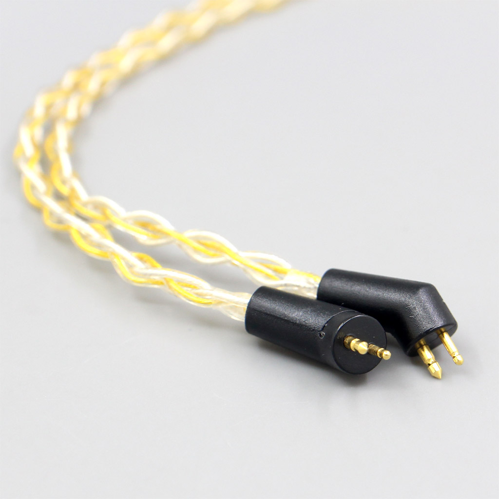 8 Core OCC Silver Gold Plated Braided Earphone Cable For Etymotic ER4B ER4PT ER4S ER6I ER4 2pin