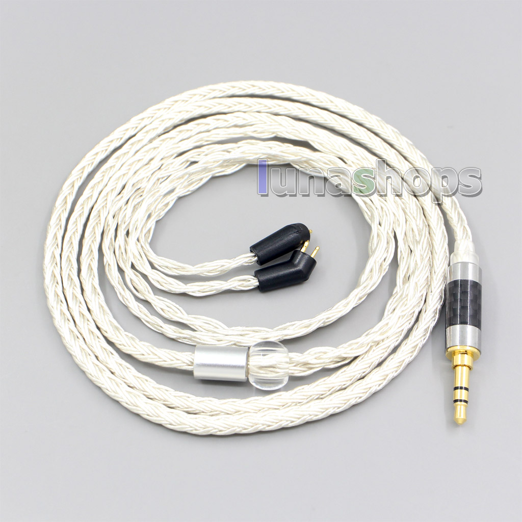 16 Core OCC Silver Plated Earphone Cable For Etymotic ER4B ER4PT ER4S ER6I ER4 2pin