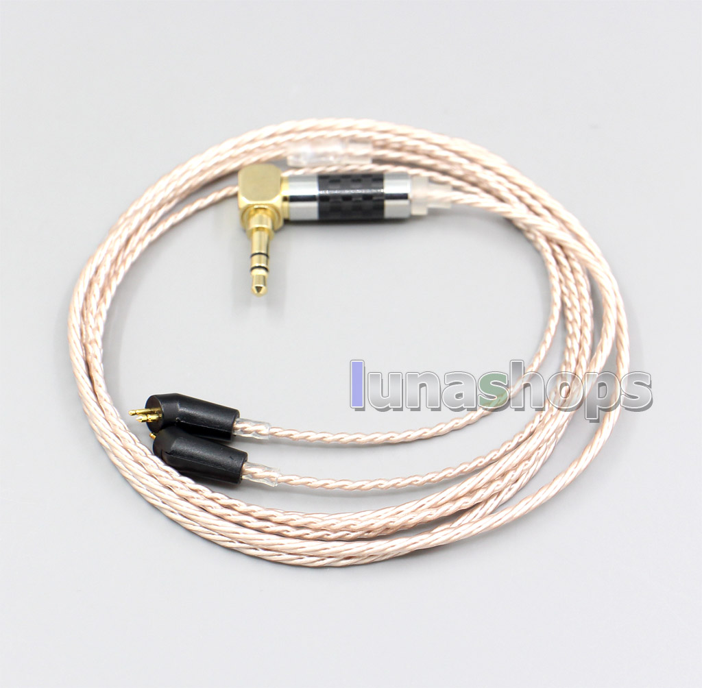 Hi-Res Brown XLR 3.5mm 2.5mm 4.4mm Earphone Cable For Etymotic ER4B ER4PT ER4S ER6I ER4 2pin