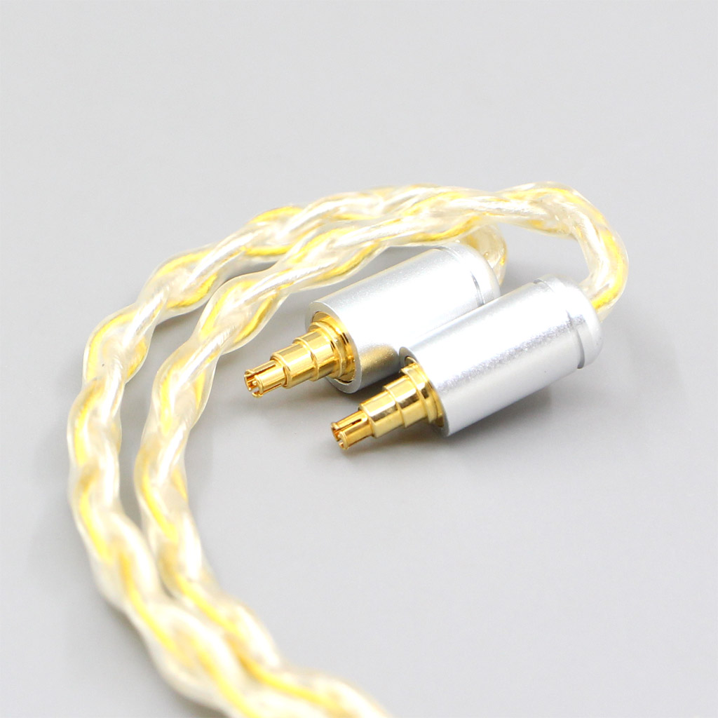 8 Core OCC Silver Gold Plated Braided Earphone Cable For Sennheiser IE40 Pro