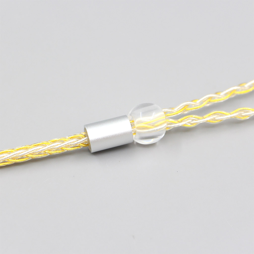 8 Core OCC Silver Gold Plated Braided Earphone Cable For Sennheiser IE40 Pro