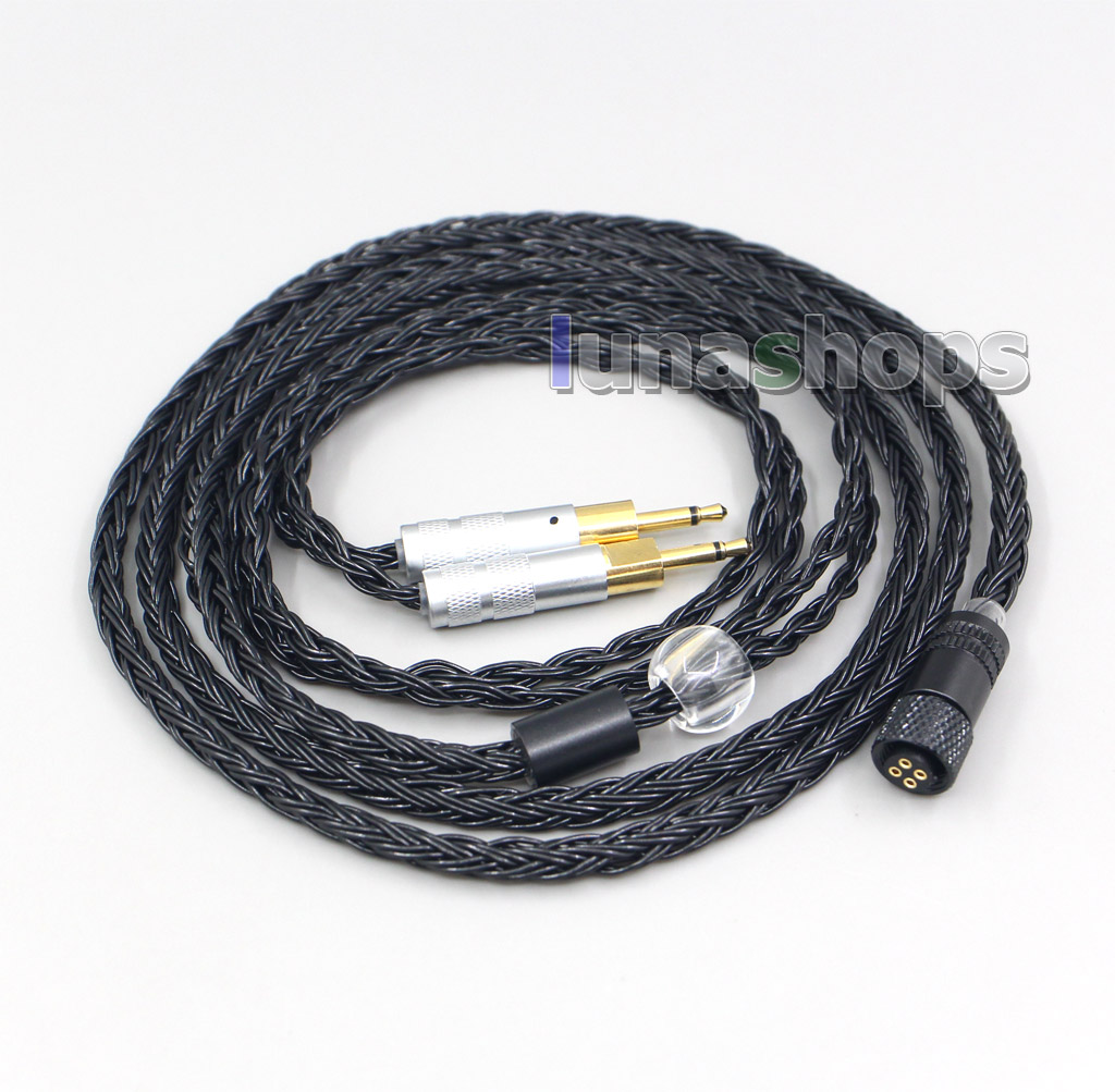 16 Core Black OCC Awesome All In 1 Plug Earphone Cable For Sennheiser HD700 Headphone