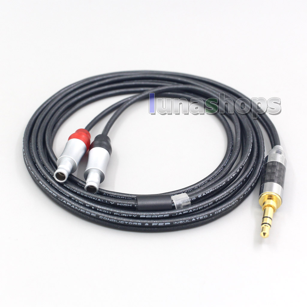 Black 99% Pure PCOCC Earphone Cable For Sennheiser HD800 HD800s HD820s HD820 Enigma Acoustics Dharma D1000 Headphone
