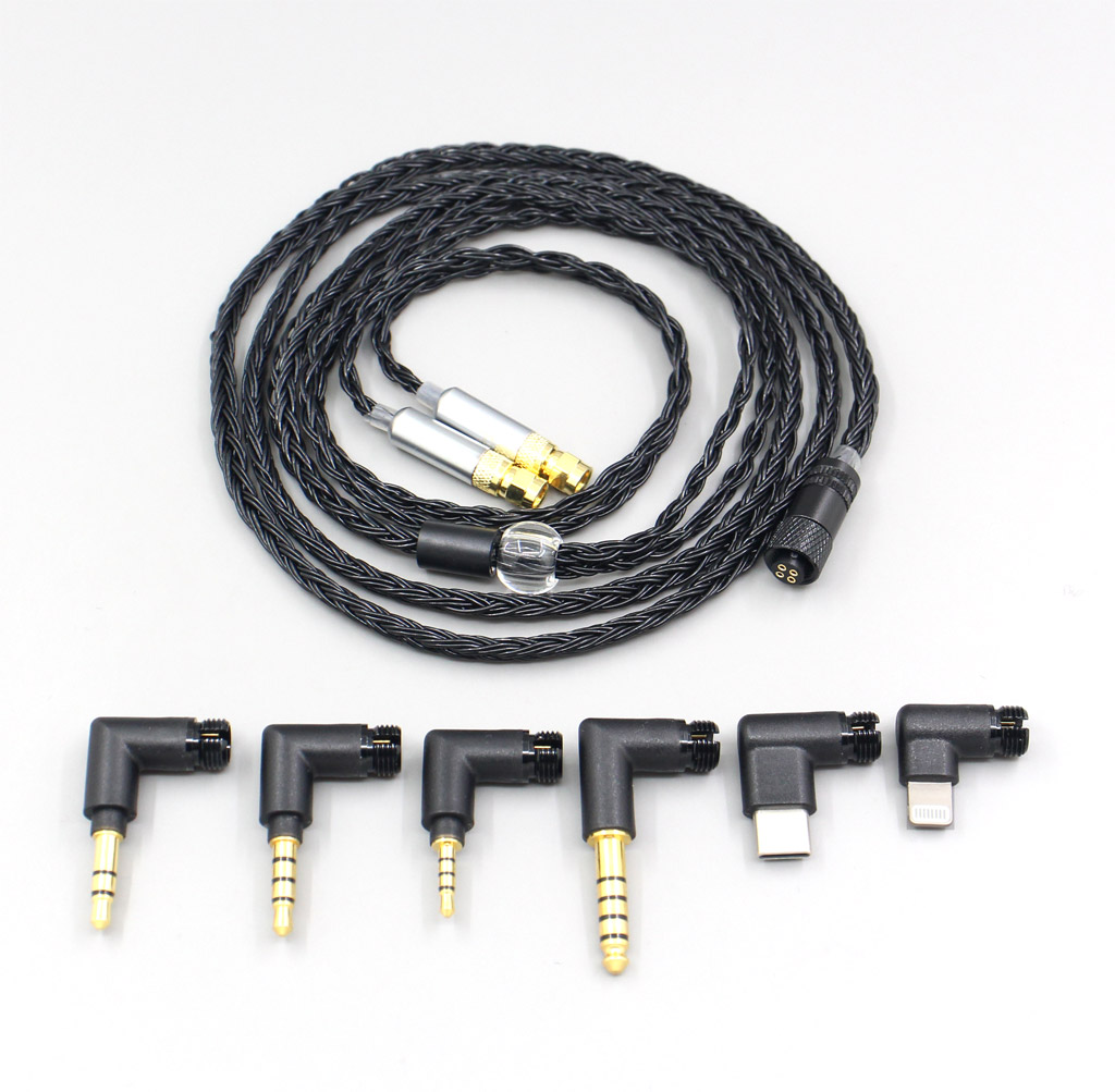 16 Core Black OCC Awesome All In 1 Plug Earphone Cable For HiFiMan HE400 HE5 HE6 HE300 HE4 HE500 HE6