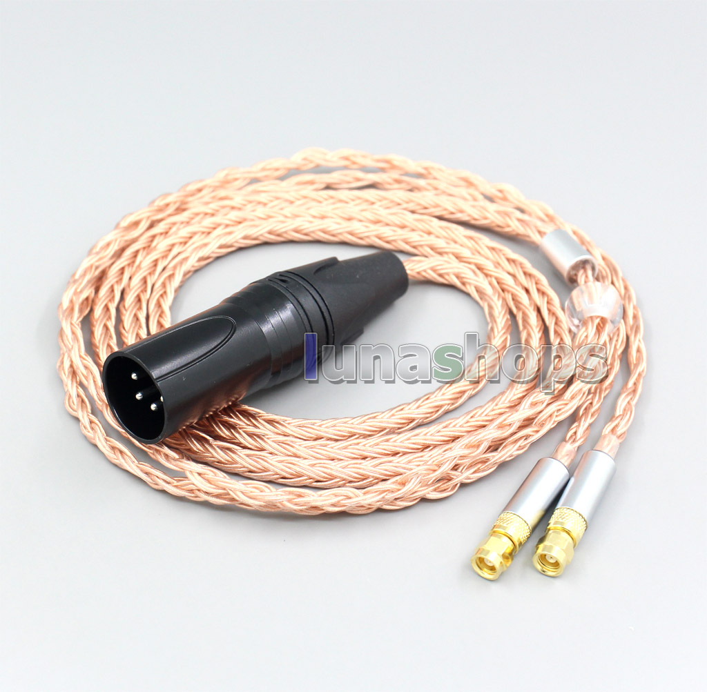 XLR 3 4 Pole 6.5mm 16 Core 99% 7N OCC Headphone Cable For HiFiMan HE400 HE5 HE6 HE300 HE4 HE500 HE6