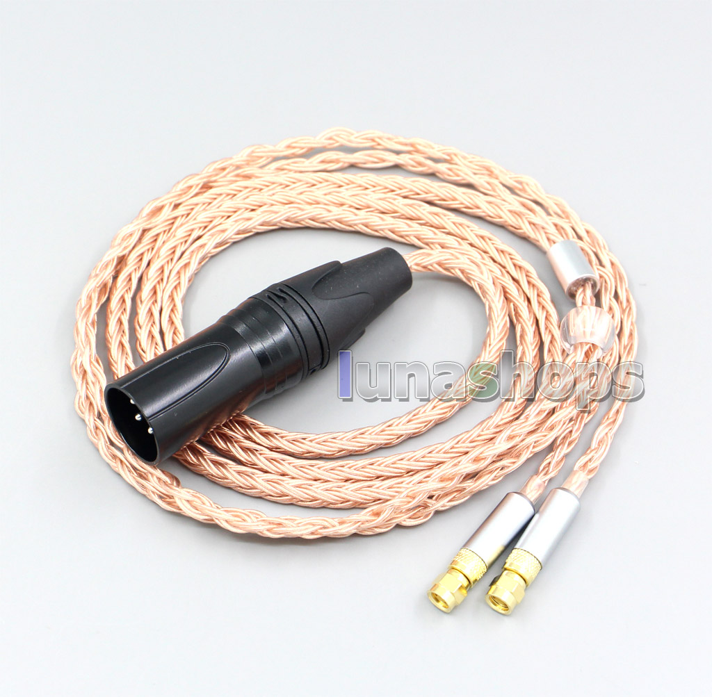 XLR 3 4 Pole 6.5mm 16 Core 99% 7N OCC Headphone Cable For HiFiMan HE400 HE5 HE6 HE300 HE4 HE500 HE6