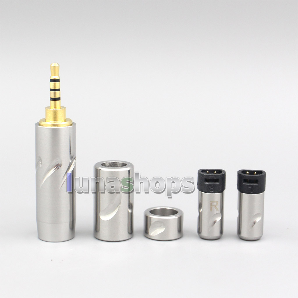 High Quality Stainless Steel 3.5mm 2.5mm 4.4mm + Splitter + Slider + IE8 Pins Kits Male Custom DIY Adapter Plugs