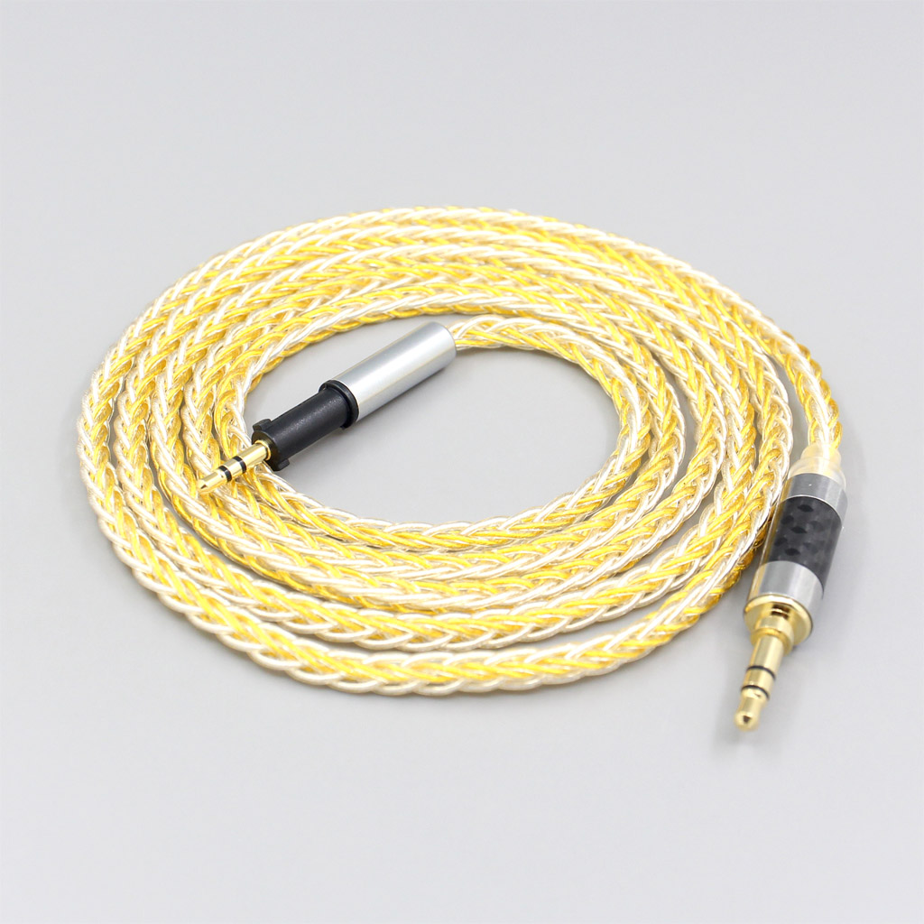 8 Core Silver Gold Plated Braided Earphone Cable For AKG K450 K451 K452 K480 Q460 Headset Headphone