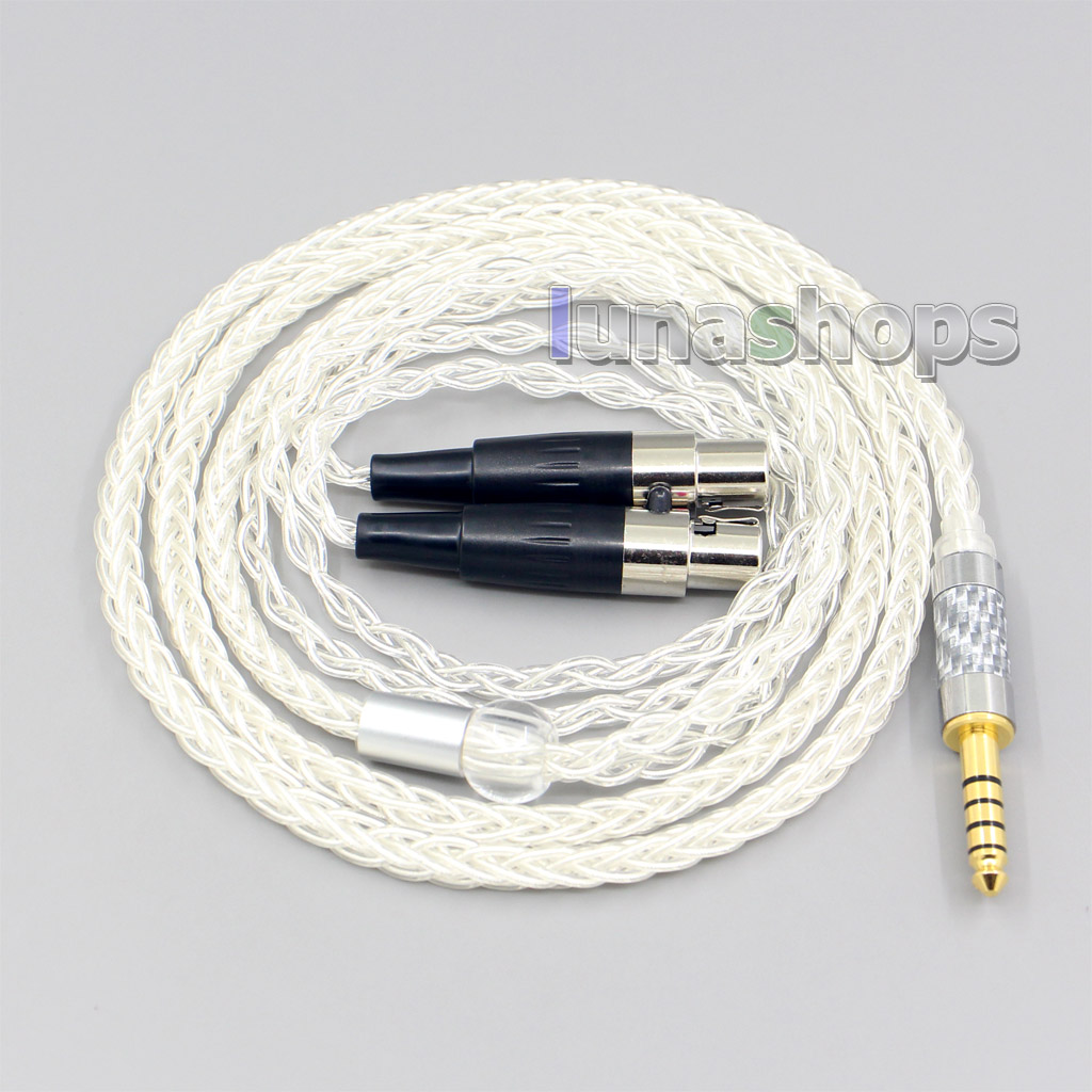 99% Pure Silver 8 Core 2.5mm 4.4mm 3.5mm XLR Headphone Earphone Cable For Audeze LCD-3 LCD-2 LCD-X LCD-XC LCD-4z LCD-MX4 LCD-GX