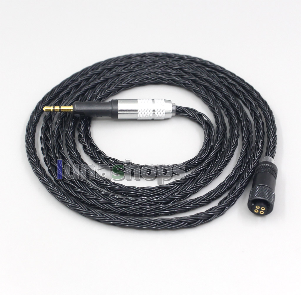 16 Core Black OCC Awesome All In 1 Plug Earphone Cable For Audio Technica ATH-M50x ATH-M40x ATH-M70x