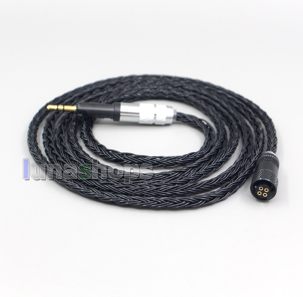 16 Core Black OCC Awesome All In 1 Plug Earphone Cable For Audio Technica ATH-M50x ATH-M40x ATH-M70x