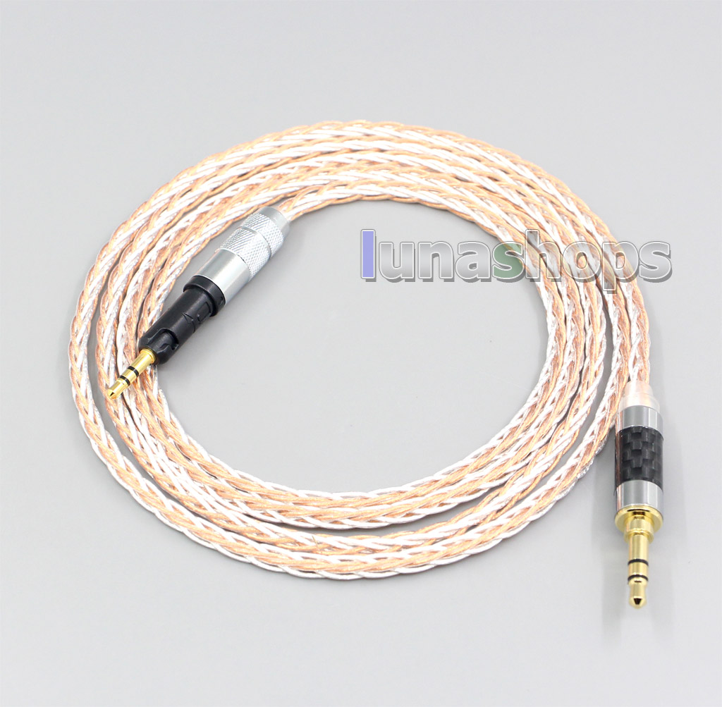 XLR 6.5mm 4.4mm 2.5mm 800 Wires Silver + OCC Headphone Cable For Audio Technica ATH-M50x ATH-M40x ATH-M70X