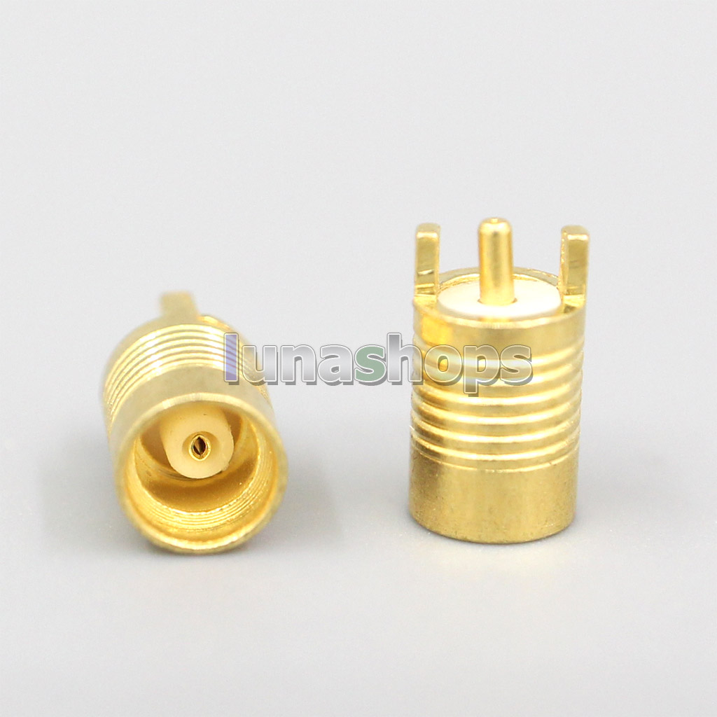 1pair Gold Plated Beryllium Copper MMCX Female Solder Wire Connector DIY Long Short Audio Plug Adapter