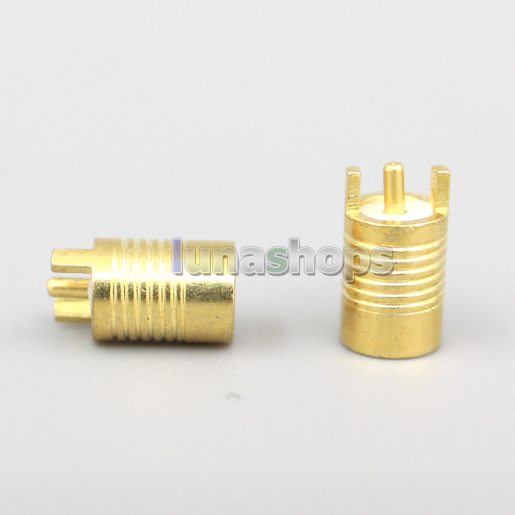 1pair Gold Plated Beryllium Copper MMCX Female Solder Wire Connector DIY Long Short Audio Plug Adapter
