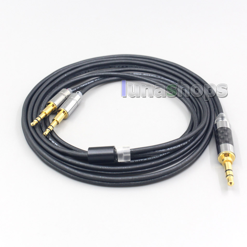 2.5mm 4.4mm 3.5mm 6.5mm XLR Black 99% Pure PCOCC Earphone Cable For Oppo PM-1 PM-2 Planar Magnetic Headphone