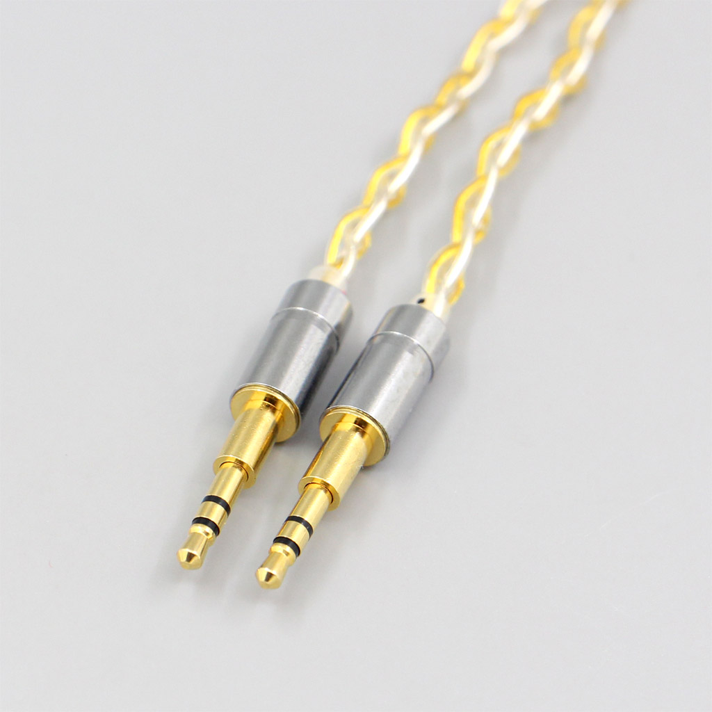 8 Core OCC Silver Gold Plated Braided Earphone Cable For Oppo PM-1 PM-2 Planar Magnetic 1MORE H1707 Sonus Faber Pryma
