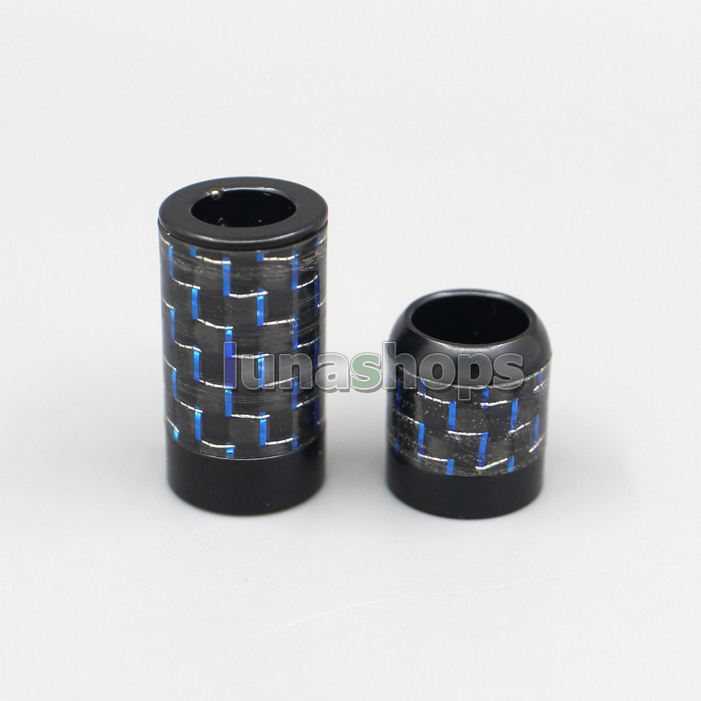 6mm Main Wire Hole Full Metal Carbon Barrel Splitter + Slider Kit For DIY Custom Headphone Earphone Cable