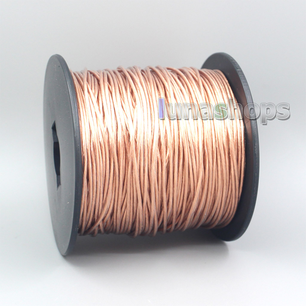 50m OCC Copper Shielding Signal 45*0.05mm Shielding+50*0.05mm Pure Silver plated TPU Wire Cable Dia:1.5mm For DIY 