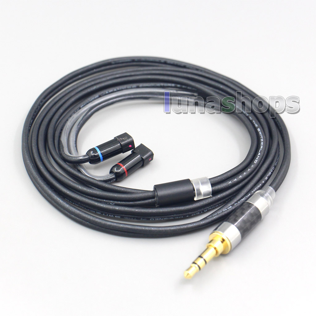 2.5mm 4.4mm Black 99% Pure PCOCC Earphone Cable For UE11 UE18 pro QDC Gemini Gemini-S Anole V3-C V3-S V6-C