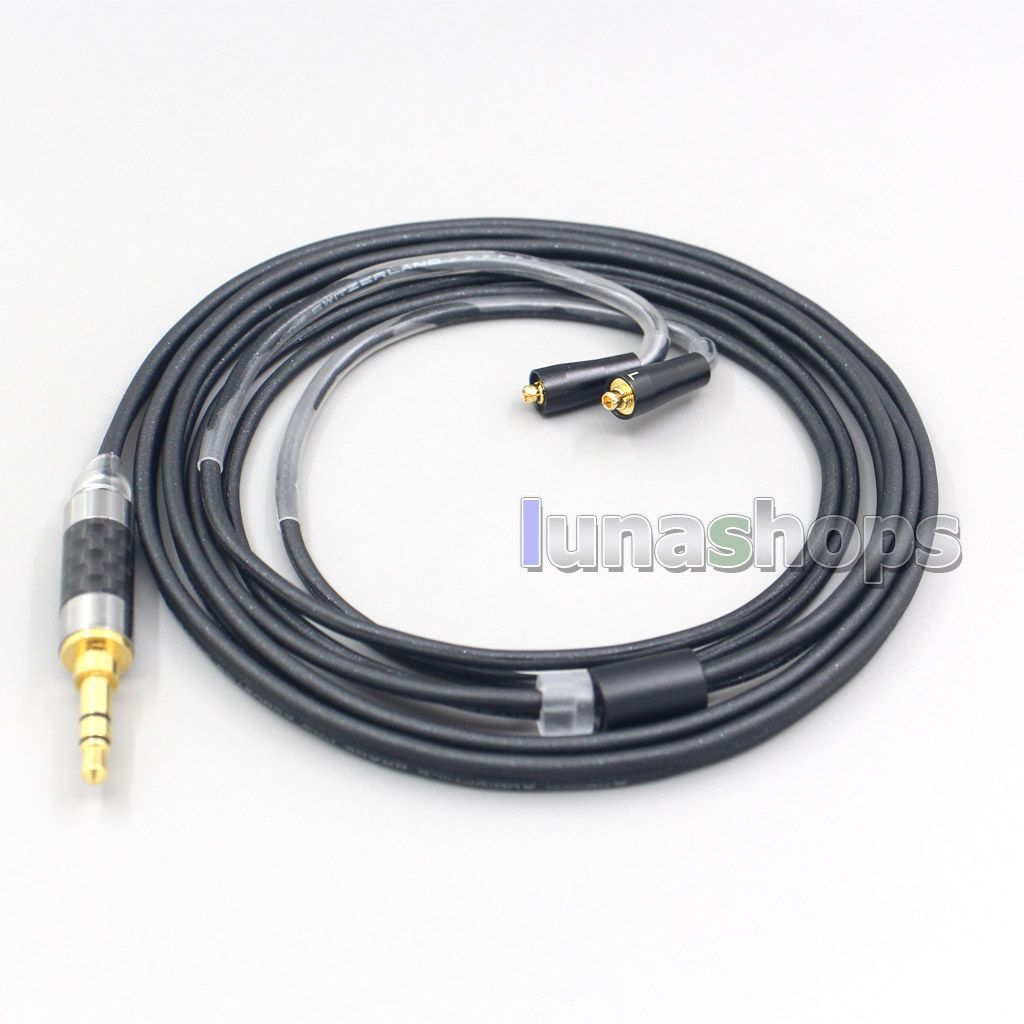2.5mm 4.4mm Black 99% Pure PCOCC Earphone Cable For Westone W40 W50 W60 UM10 UM20 UM30 UM40 UM50 Pro