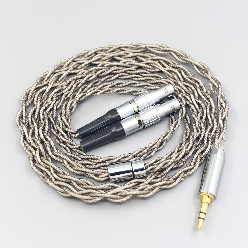 99% Pure Silver + Graphene Silver Plated Shield Earphone Cable For Focal Utopia Fidelity Circumaural Headphone 