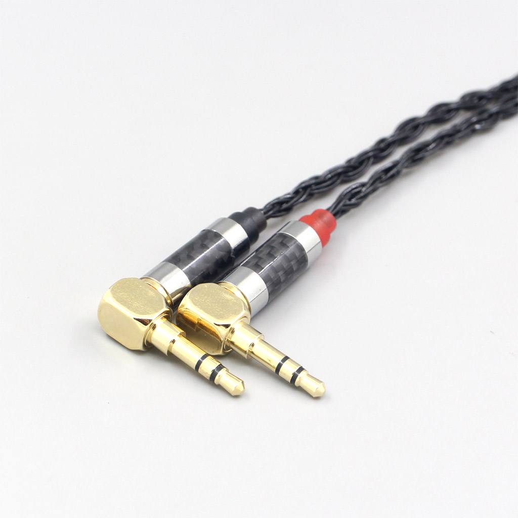 16 Core 7N OCC Black Braided Earphone Cable For Verum 1 One Headphone Headset L Shape 3.5mm Pin