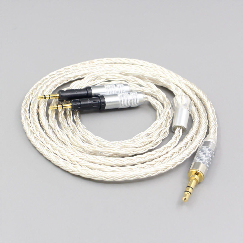 6.5mm 2.5mm XLR 4.4mm 16 Core OCC Silver Plated Braided Earphone Headphone Cable For Audio-Technica ATH-R70X