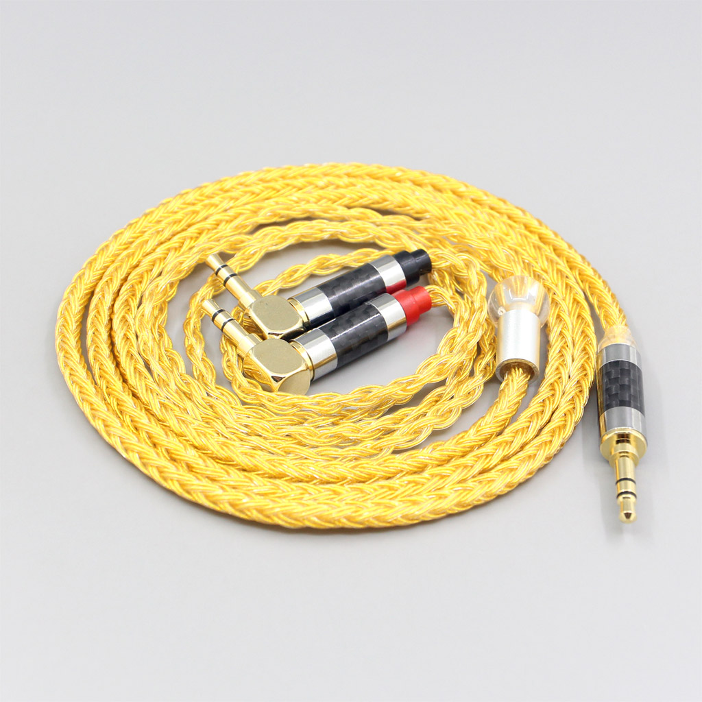 6.5mm XLR 4.4mm 16 Core OCC Gold Plated Braided Earphone Headphone Cable For Verum 1 One Earphone L Shape 3.5mm Pin