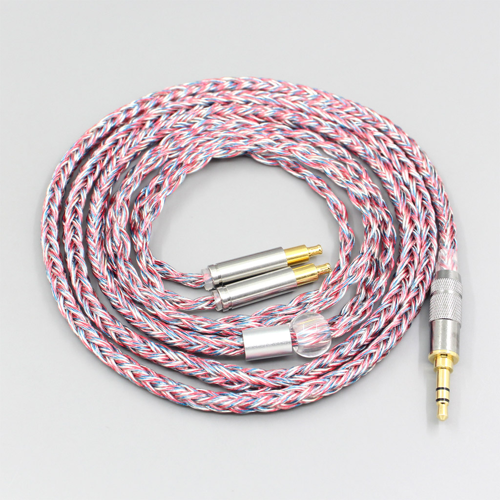 16 Core Silver OCC OFC Mixed Braided Cable For Audio Technica ATH-ADX5000 ATH-MSR7b 770H 990H A2DC Earphone Headphone