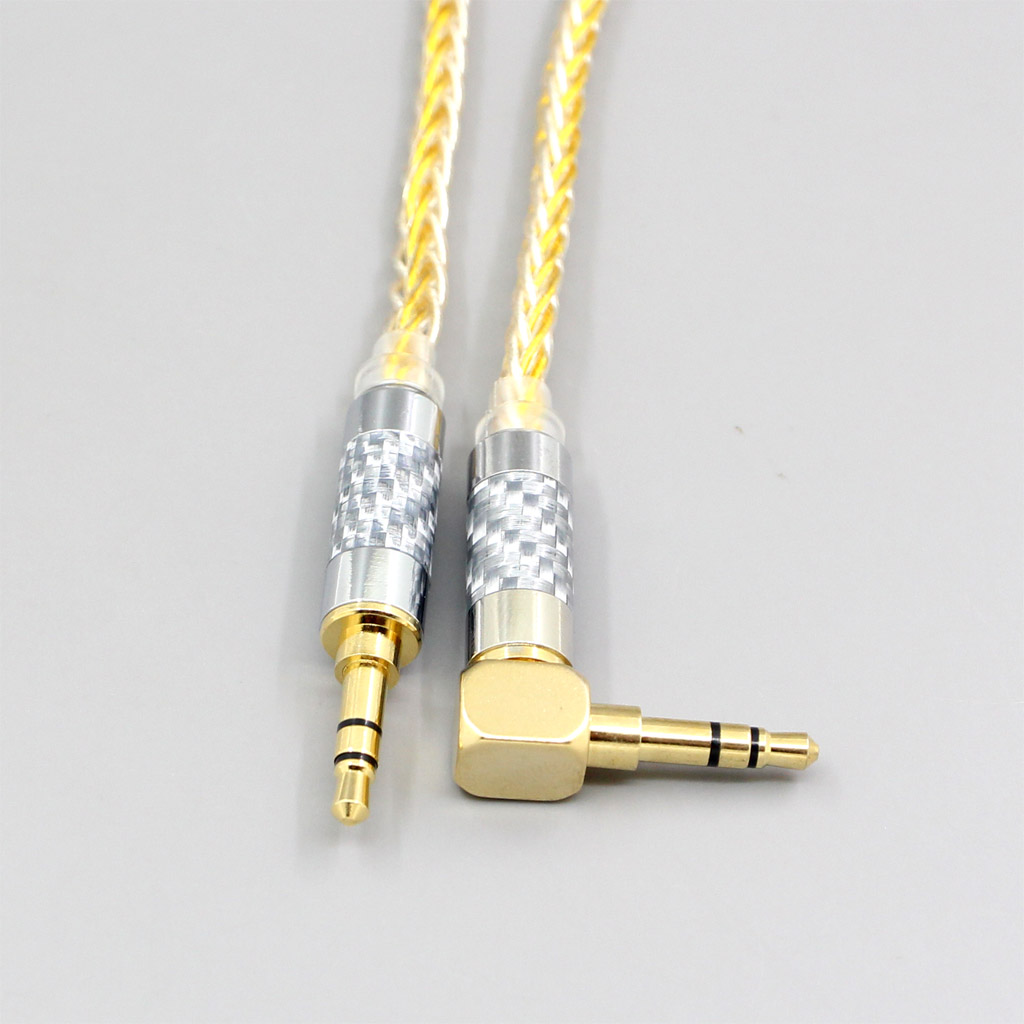8 Core Silver Gold Plated Earphone Cable For Fostex T50RP Mk3 T40RP Mk2 T20RP Mk2 Dekoni Audio Blue Headphone