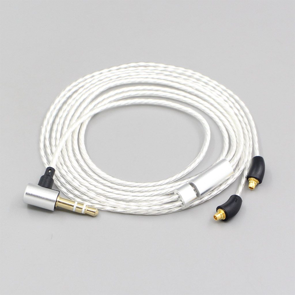 MMCX Silver Plated Earphone Cable For xelento Remote t8ie Headset