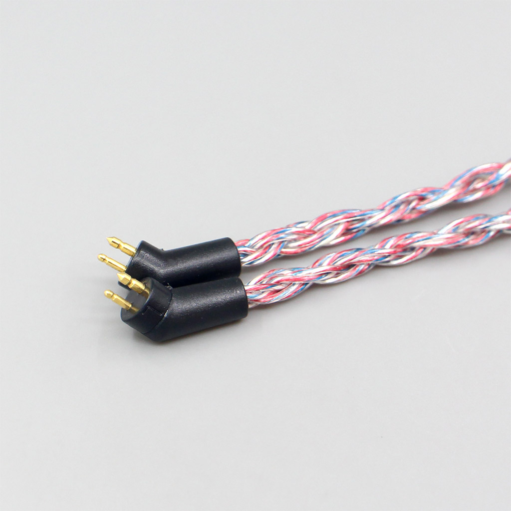16 Core Silver OCC OFC Mixed Braided Cable For Etymotic ER4B ER4PT ER4S ER6I ER4 2pin Earphone 0-100ohm Adjustable
