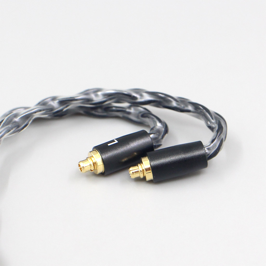 3.5mm 2.5mm 4.4mm XLR 8 Core Silver Plated Black Earphone Cable For AKG N5005 N30 N40 MMCX Sennheiser IE300 Earphone