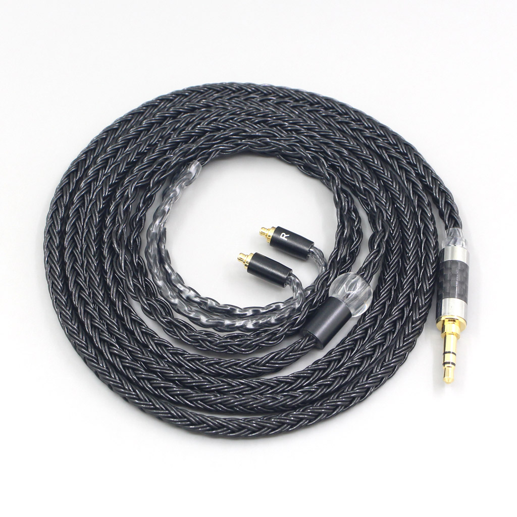 16 Core Black OCC Silver Plated Earphone  Cable For AKG N5005 N30 N40 MMCX Sennheiser IE300