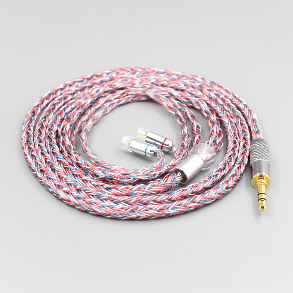 16 Core Silver OCC OFC Mixed Braided Cable For Sennheiser IE8 IE8i IE80 IE80s Metal Pin Earphone