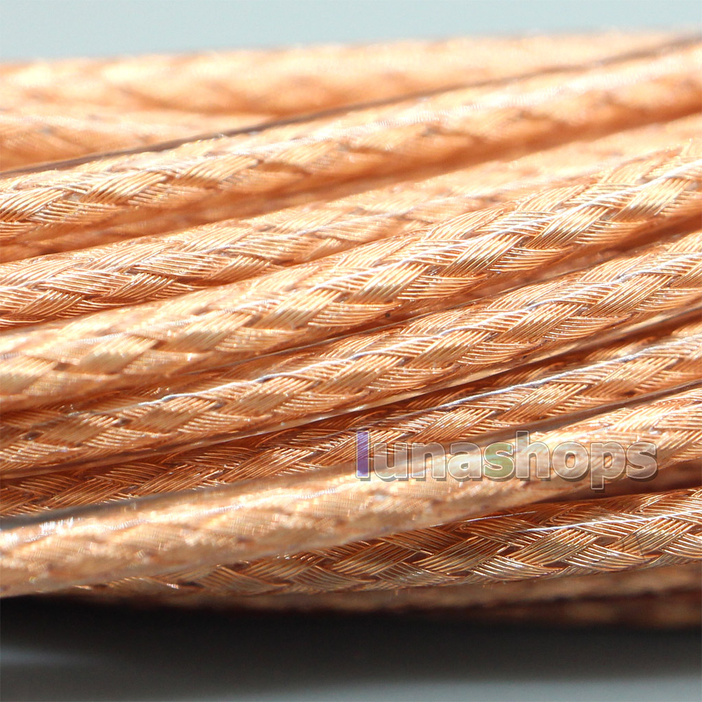10m 35*0.05mm + 48*0.05mm 7N OCC Silver/Gold/OCC plated Shielding Single Wire Diameter 1.3mm DIY cable